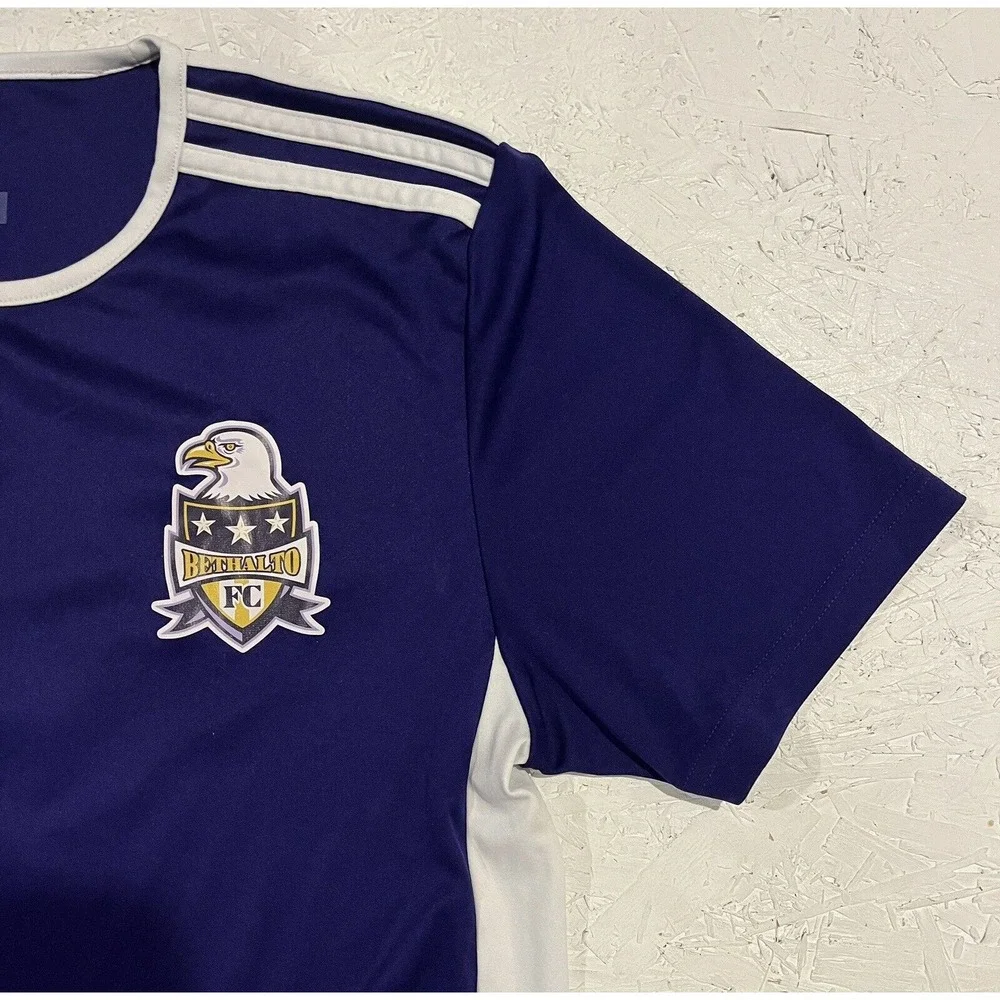 Adidas ClimaLite Soccer Jersey Bethalto FC Purple White Mens Small Athletic‎